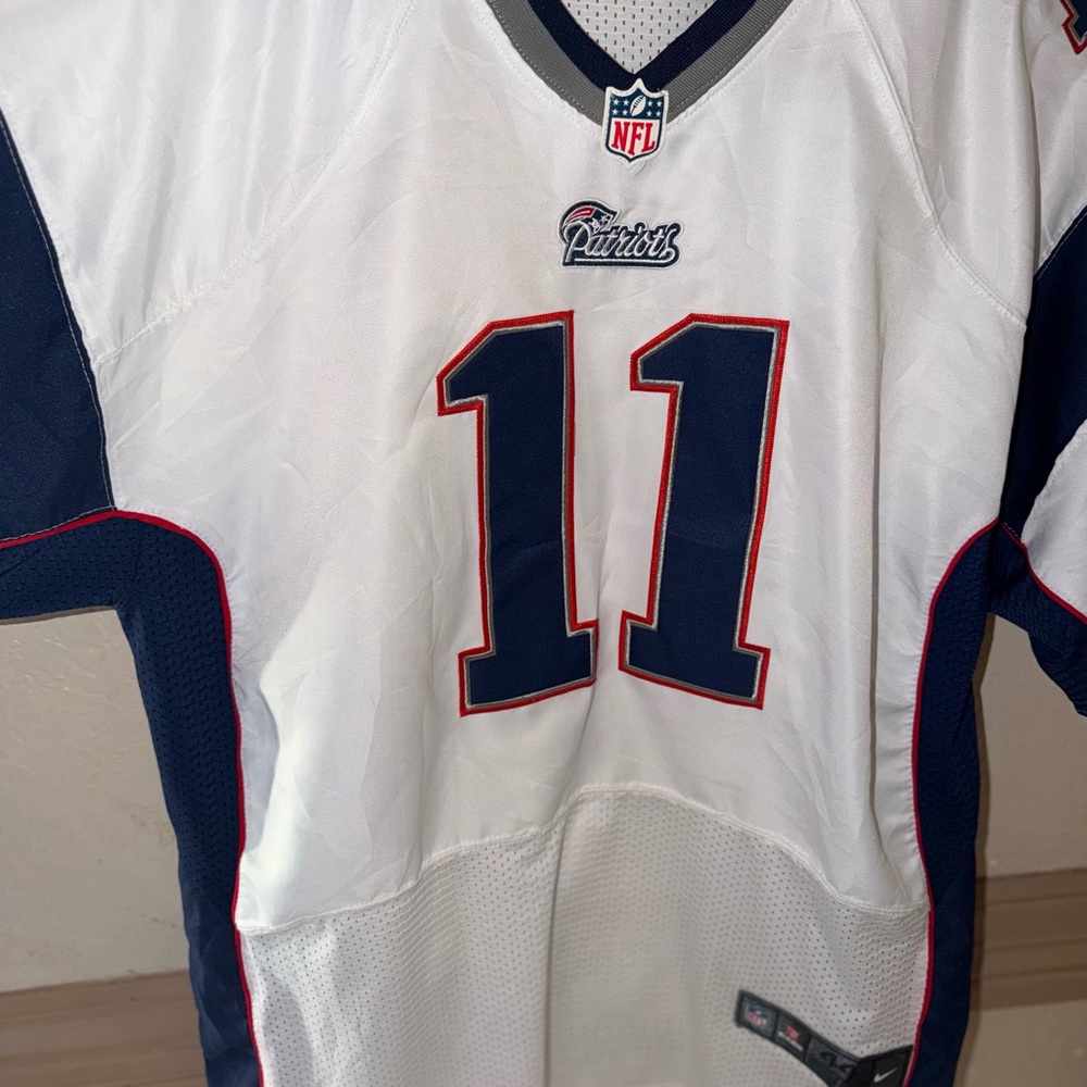 NFL White and Blue Jersey with Red Trim